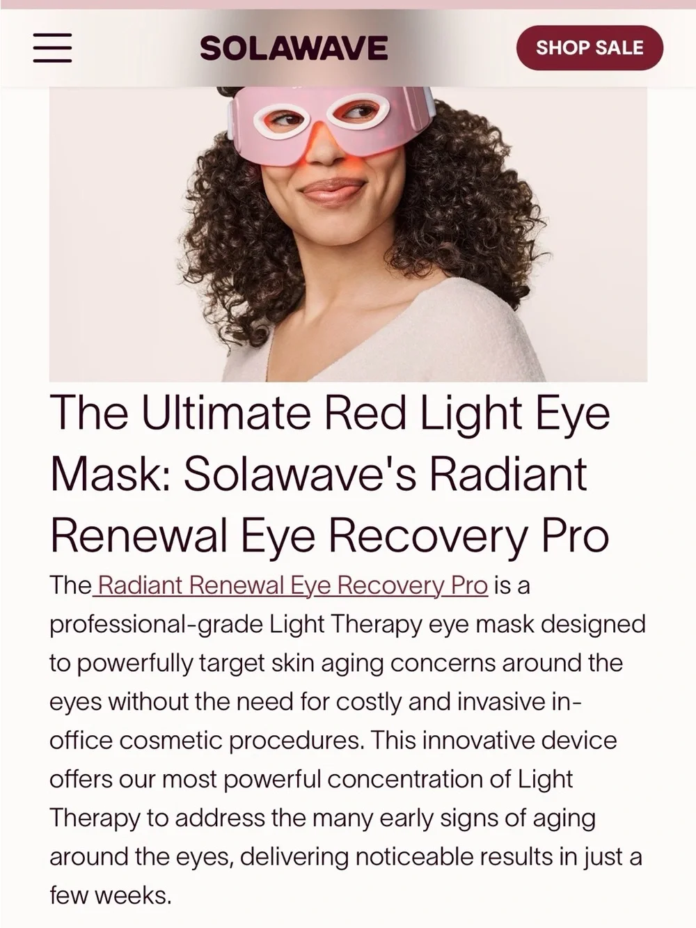 Solawave Red Light Eye Mask, Solawave Red Light Wand & Medicube Booster